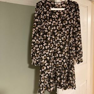 Need Supply floral wrap dress, S